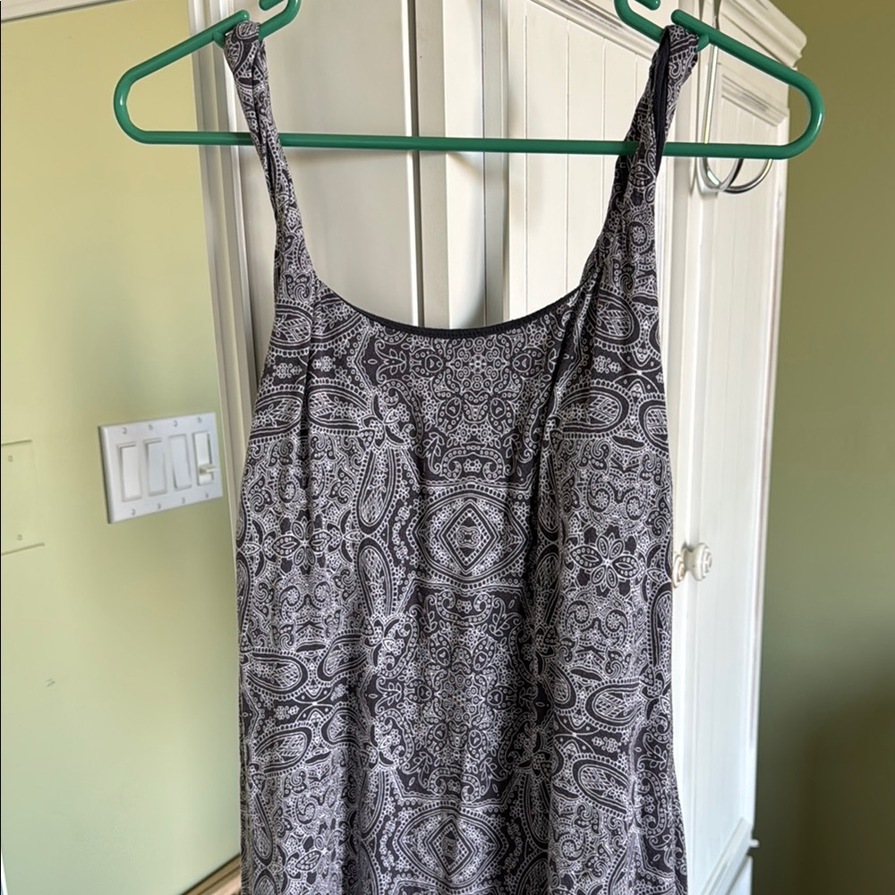 SOMA Steel Blue and White Paisley Maxi Dress size M